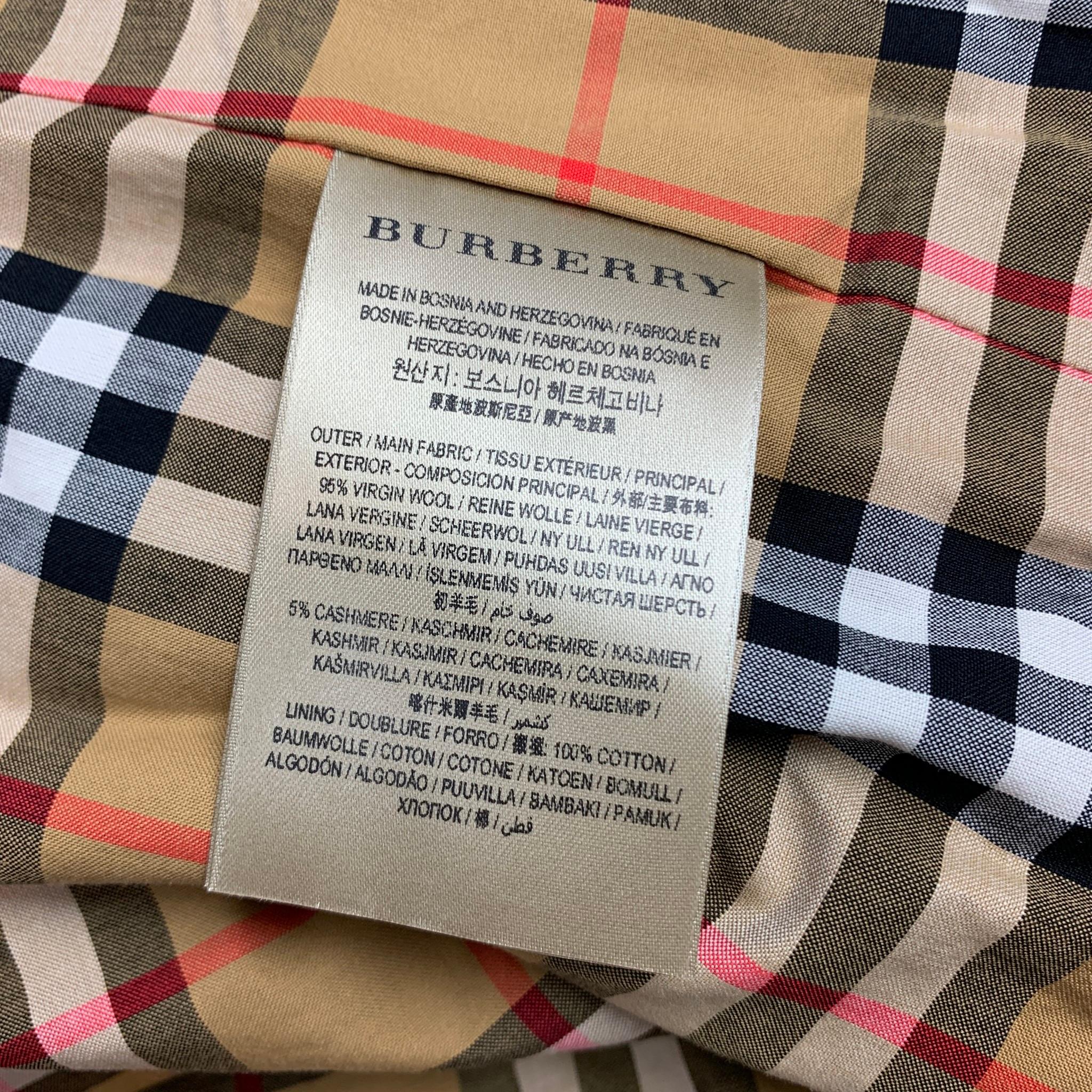 BURBERRY Size 0 Red Wool / Cashmere Hidden Placket Coat 1