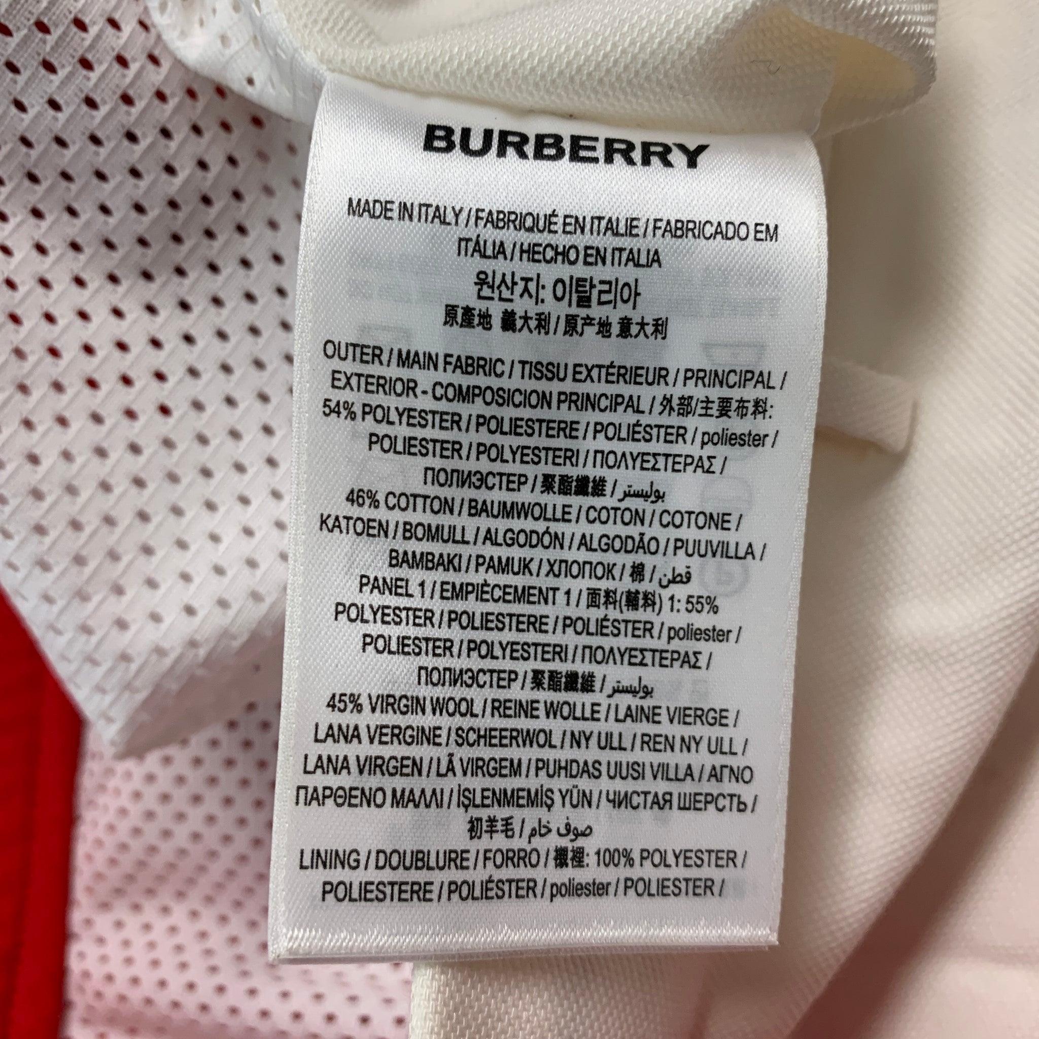 BURBERRY Size 10 Red White Polyester Cotton Casual Pants For Sale 4