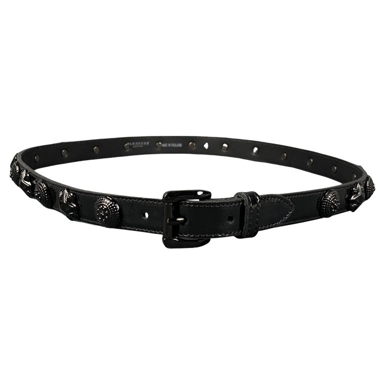 Black Leather Belt Strap - 344 For Sale on 1stDibs