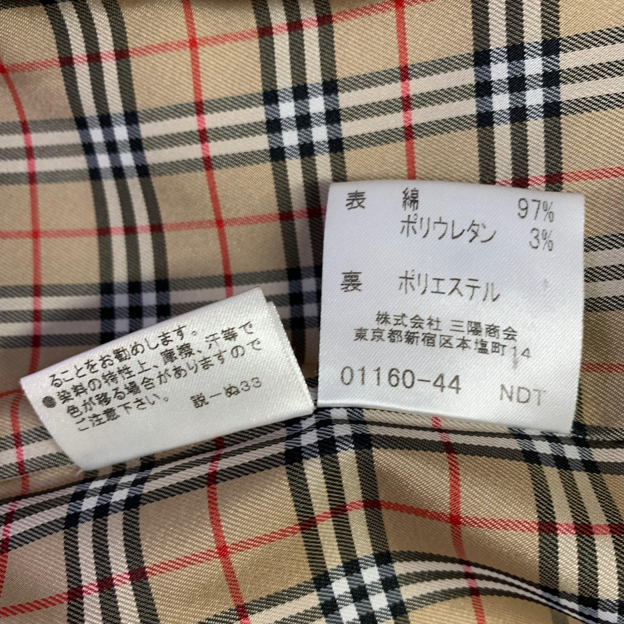 BURBERRY Talla 2 Chaqueta de doble botonadura en sarga de mezcla de algodón color tostado en venta 2