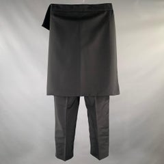BURBERRY Size 30 Black Mohair / Wool Zip Fly Dress Pants