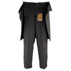 BURBERRY Size 30 Black Mohair / Wool Zip Fly Dress Pants