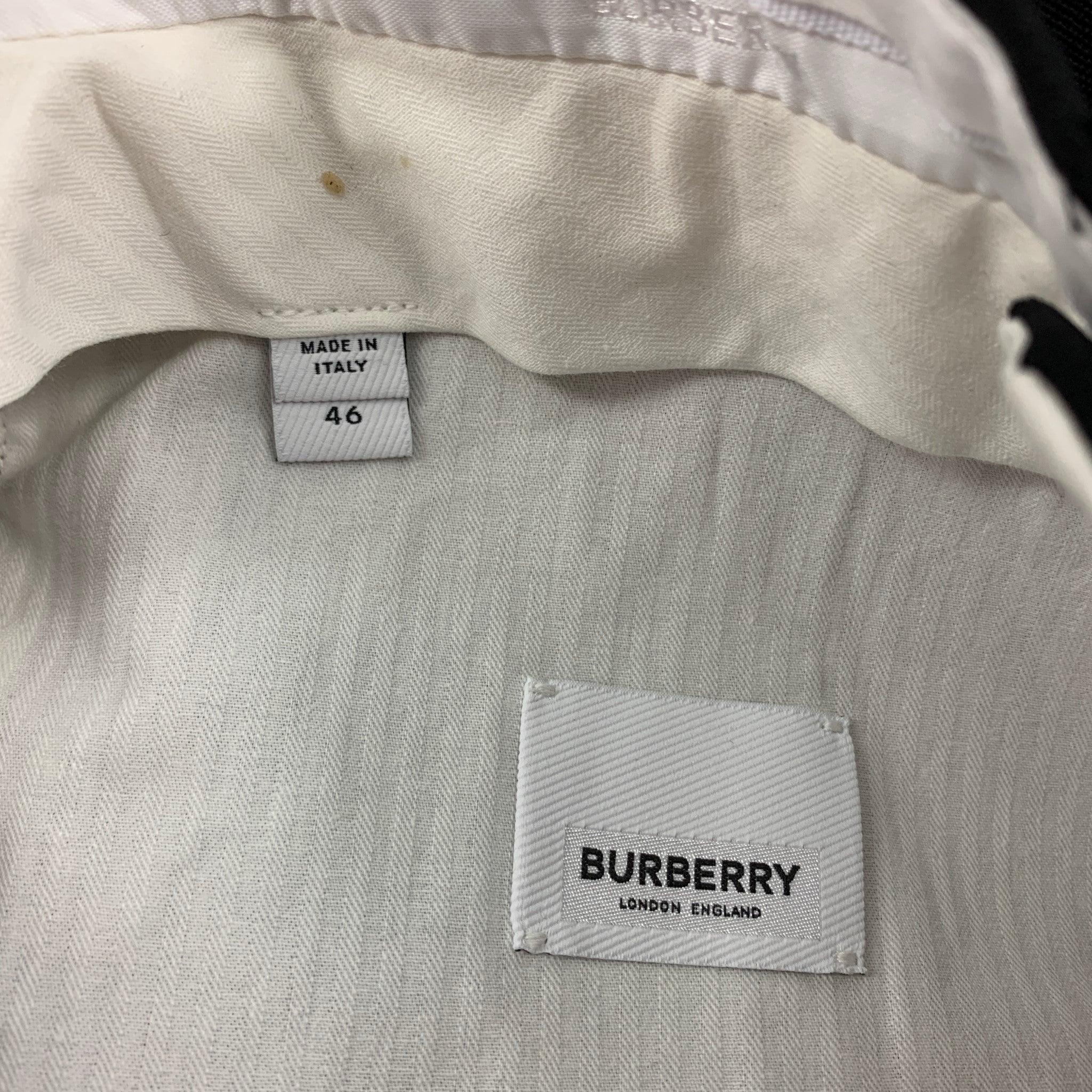 BURBERRY Size 30 Black Wool Zip Fly Dress Pants For Sale 1