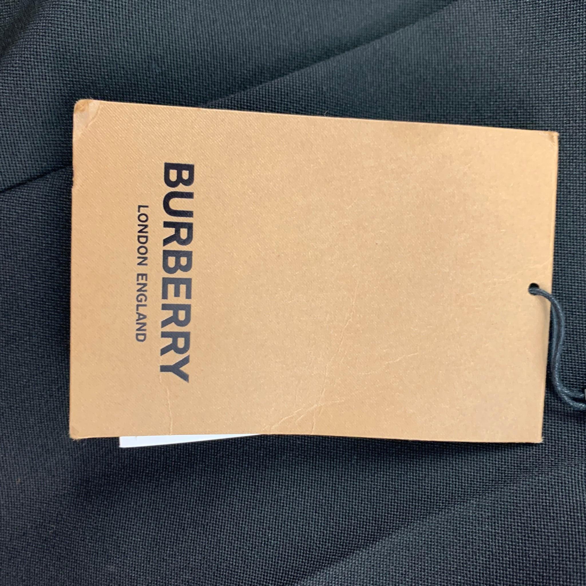BURBERRY Size 30 Black Wool Zip Fly Dress Pants For Sale 2