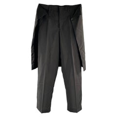 BURBERRY Size 32 Black Mohair / Wool Zip Fly Dress Pants