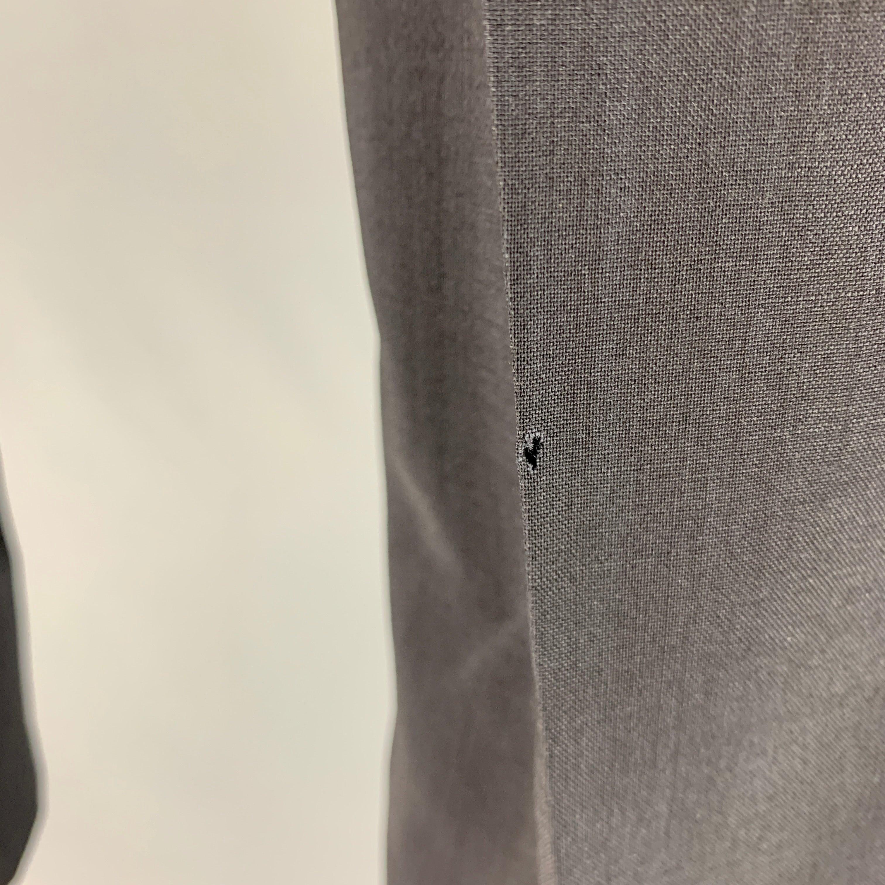 BURBERRY Size 36 Black Wool Mohair Tuxedo Dress Pants In Good Condition For Sale In San Francisco, CA