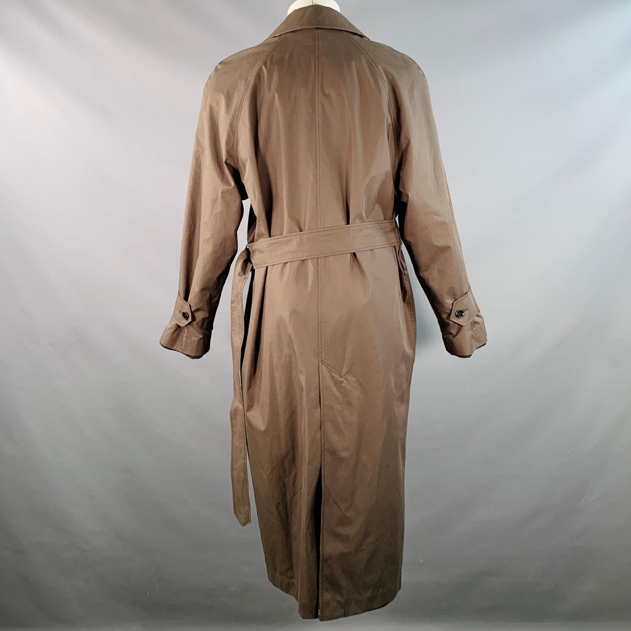 BURBERRY taglia 36 Greene & Greene Greene reversibile in cotone con cintura In condizioni ottime in vendita a San Francisco, CA