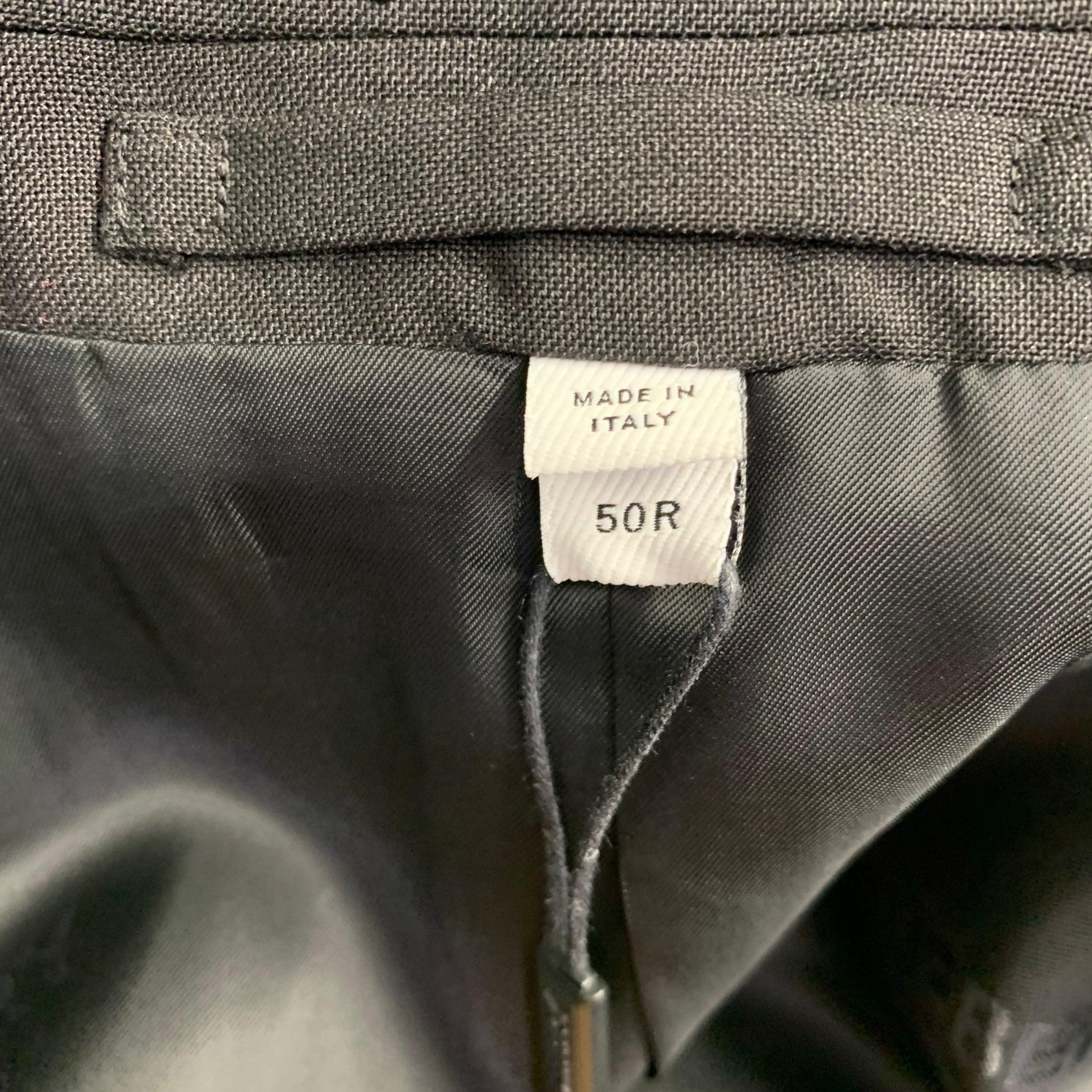 Burberry Taille 40 Manteau de sport en laine mohair cloutée à revers pointe noir en vente 3