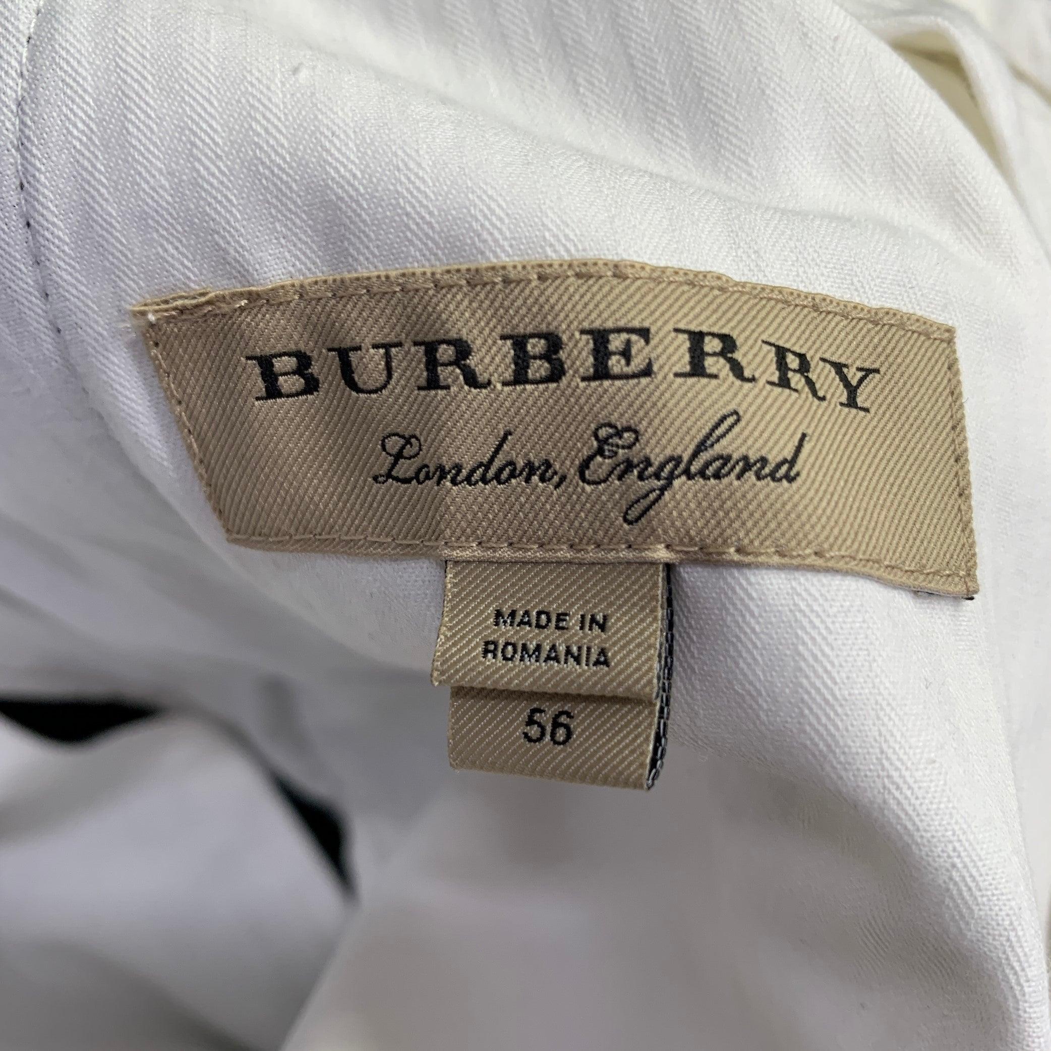 Men's BURBERRY Size 40 Black Wool Tuxedo Dress Pants For Sale