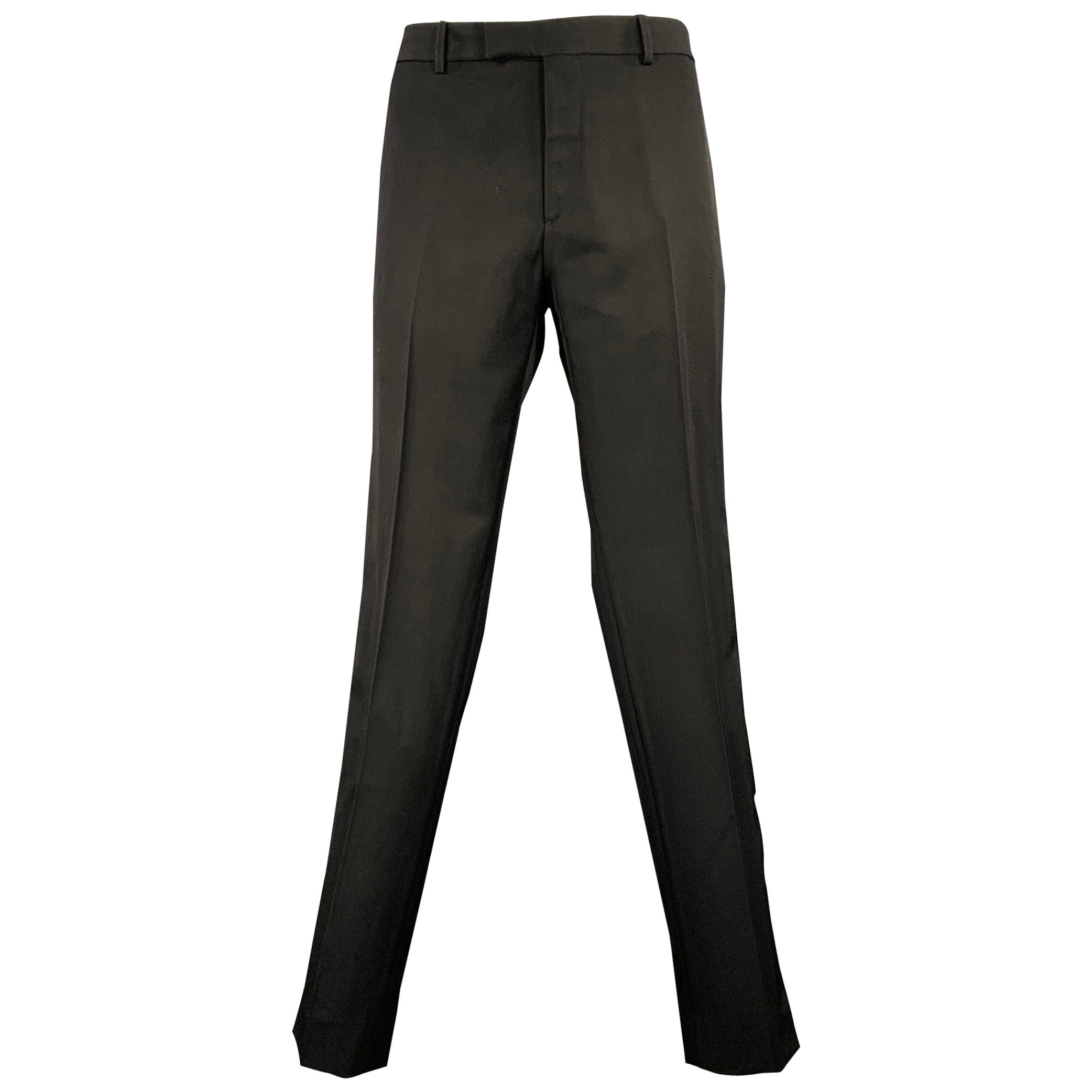 BURBERRY - Pantalon de smoking en laine noir, taille 40