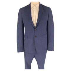 BURBERRY Size 42 Navy Blue Wool Blend Notch Lapel Suit