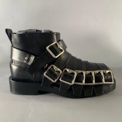 BURBERRY Size 8.5 Black Leather Pull On Boots