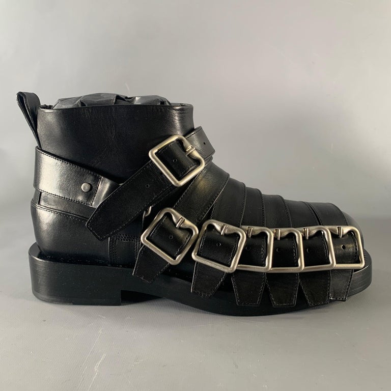 BURBERRY Size 8.5 Black Leather Pull On Boots Burberry Rain Boots- Womens- Size 8.5 Black- Rubber- Mid  main image 4