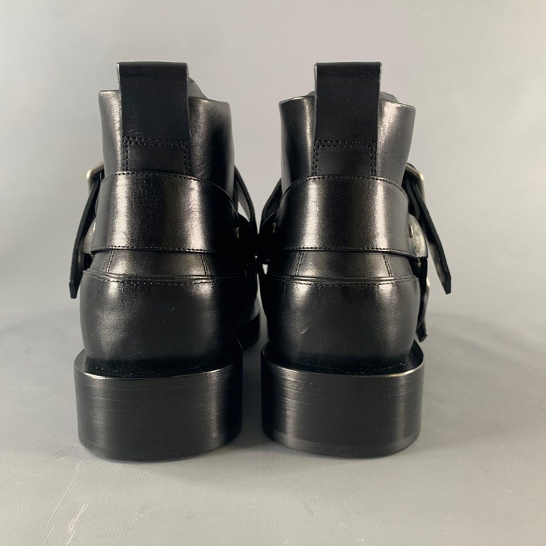 BURBERRY Size 8.5 Black Leather Pull On Boots Burberry Rain Boots- Womens- Size 8.5 Black- Rubber- Mid  main image 3