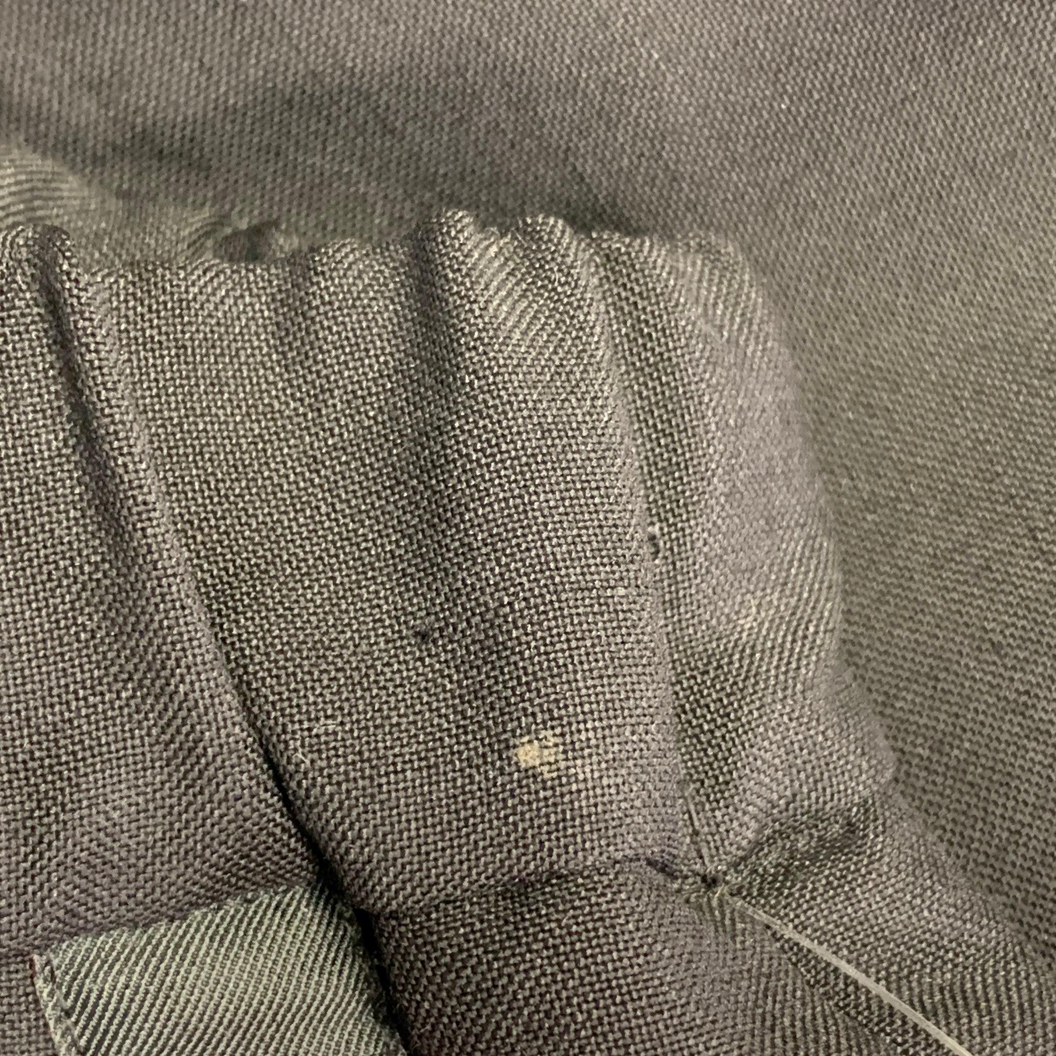 Men's BURBERRY Size L Black Red Logo Wool Mohair Elastic Waistband Casual Pants For Sale