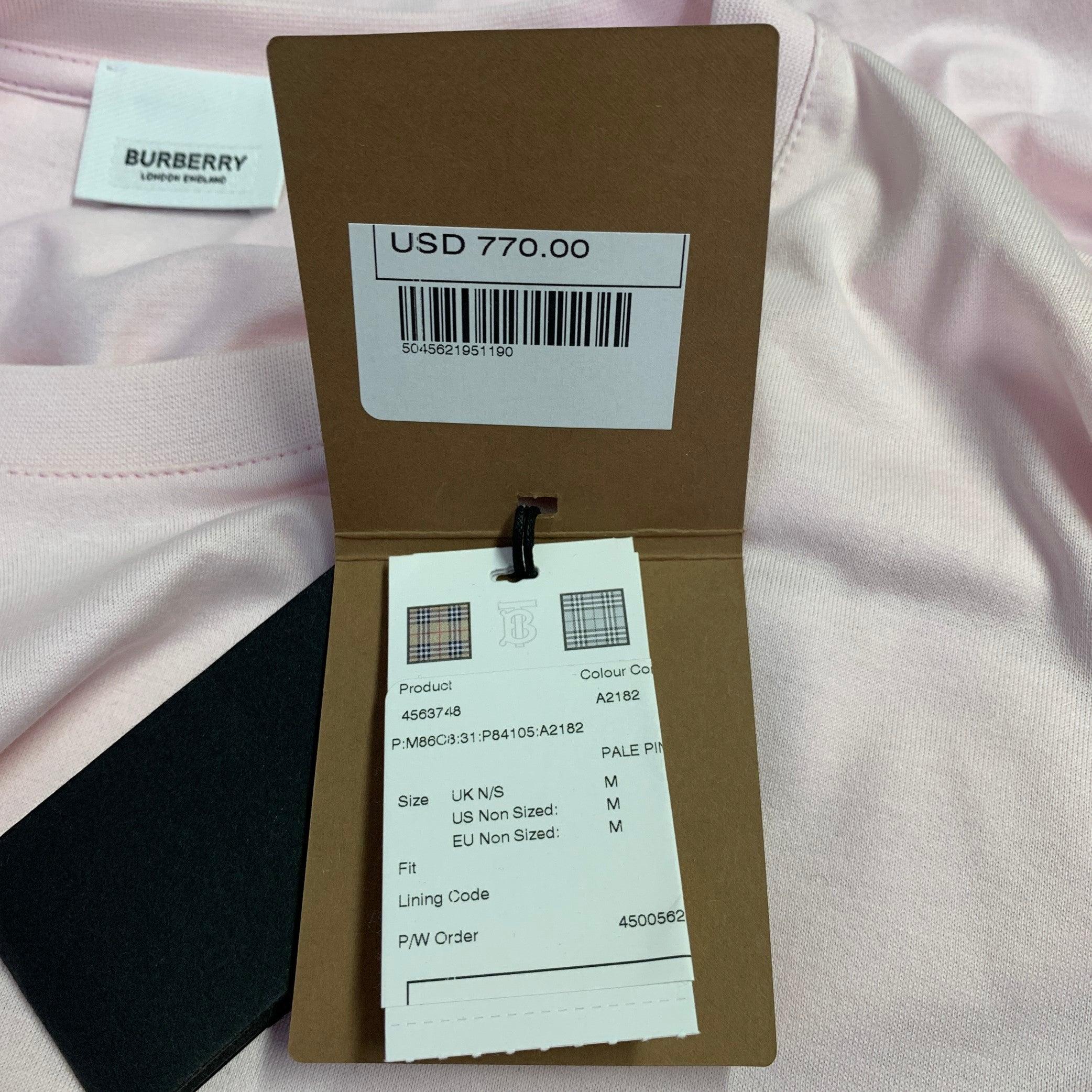 BURBERRY Size M Pink Red Gingham Cotton Layered Oversized Crew Neck Pullover For Sale 1