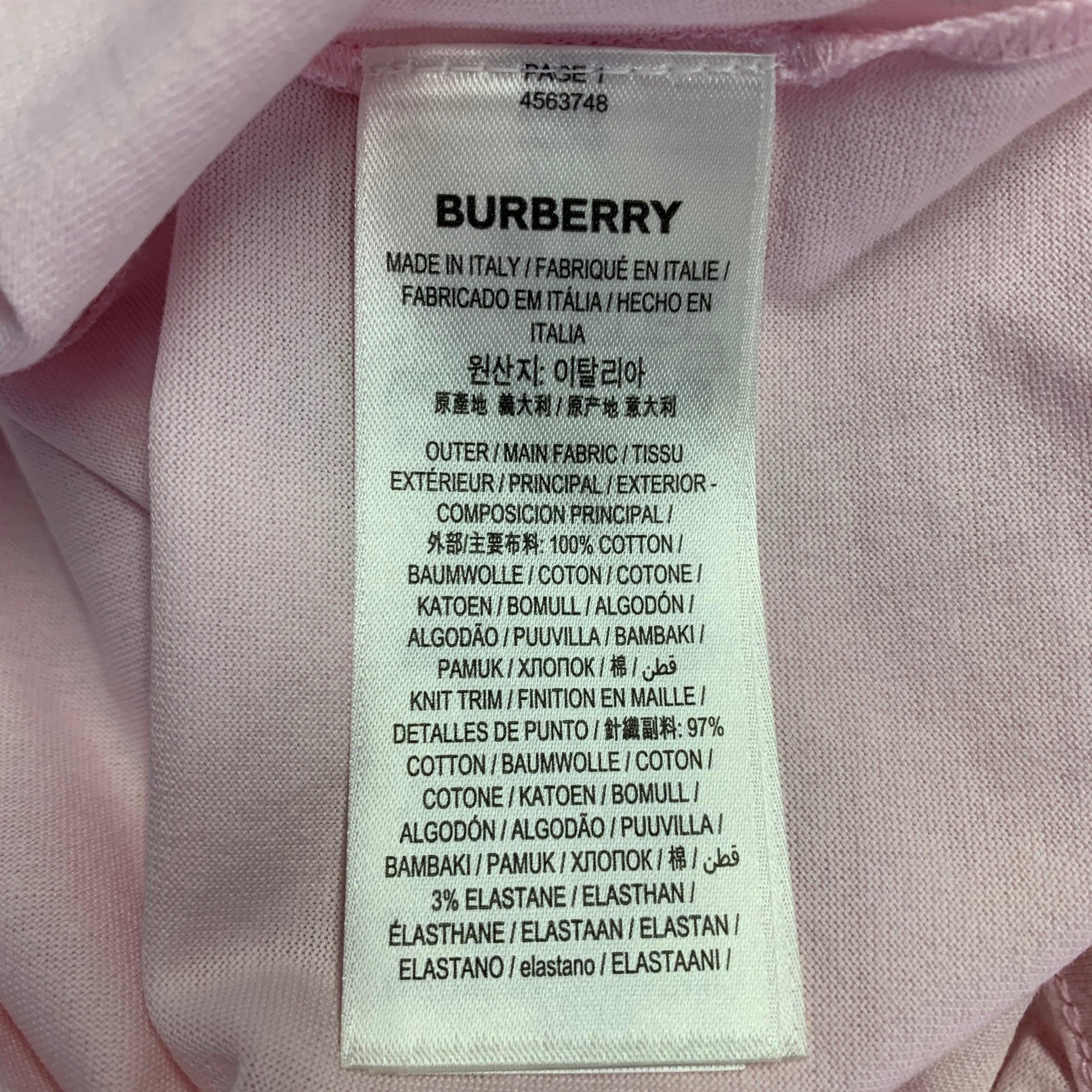 BURBERRY Size M Pink Red Gingham Cotton Layered Oversized Crew Neck Pullover For Sale 2