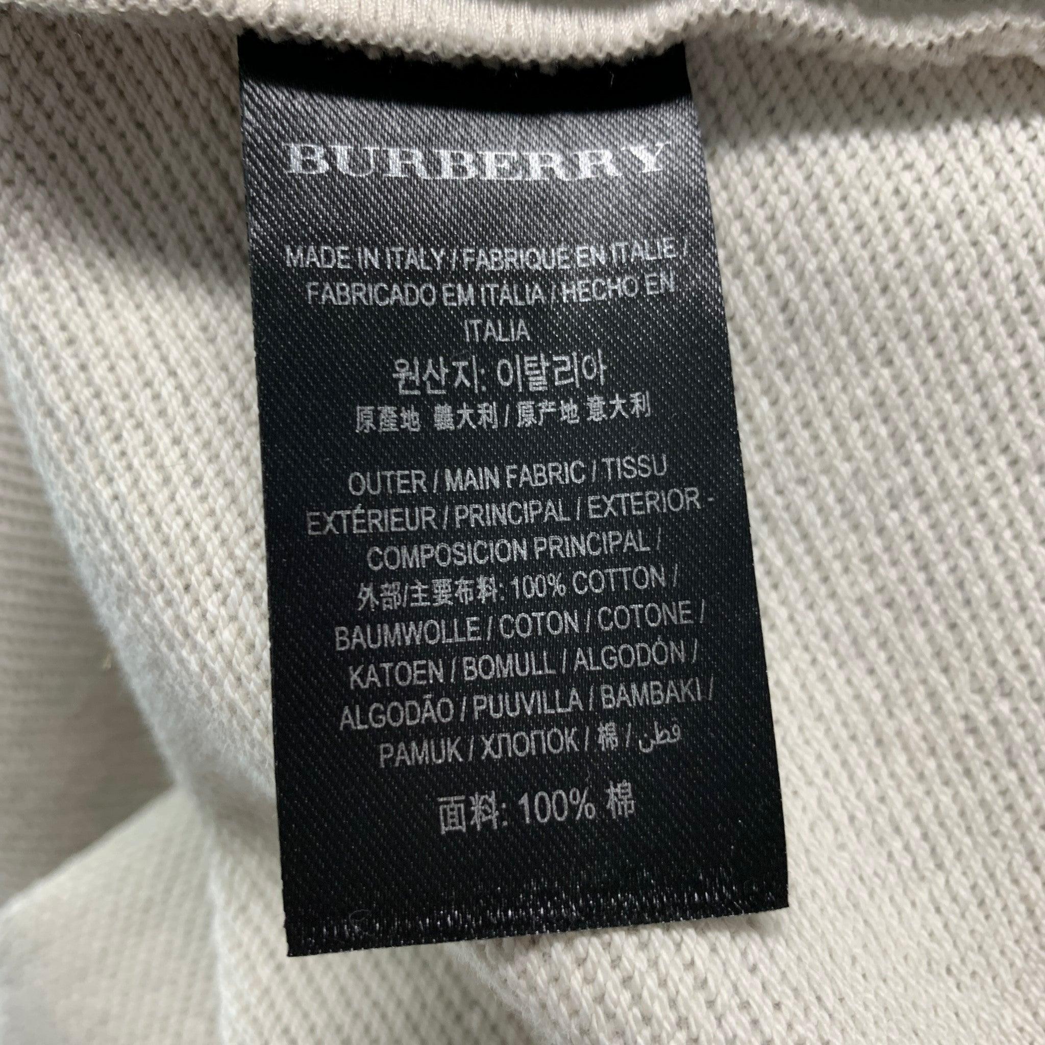 BURBERRY Size S Grey Cotton Solid Cropped Pullover For Sale 2