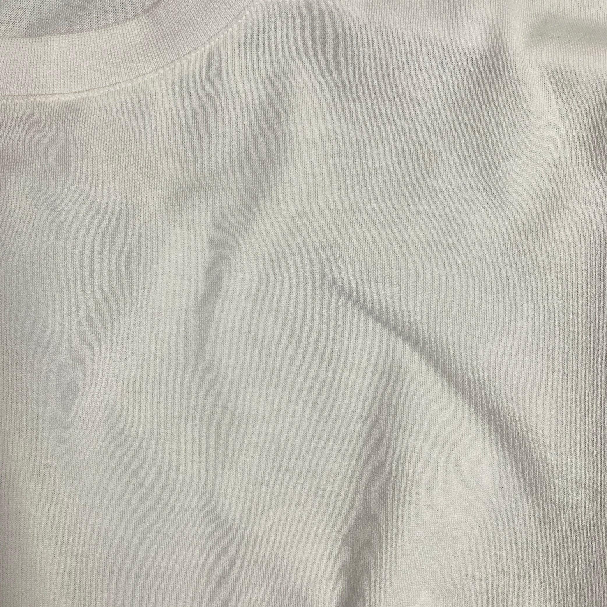 BURBERRY Größe XL Weiß Silber Baumwolle Kristall verschönert Übergröße T-Shirt mit Rundhalsausschnitt im Angebot 3
