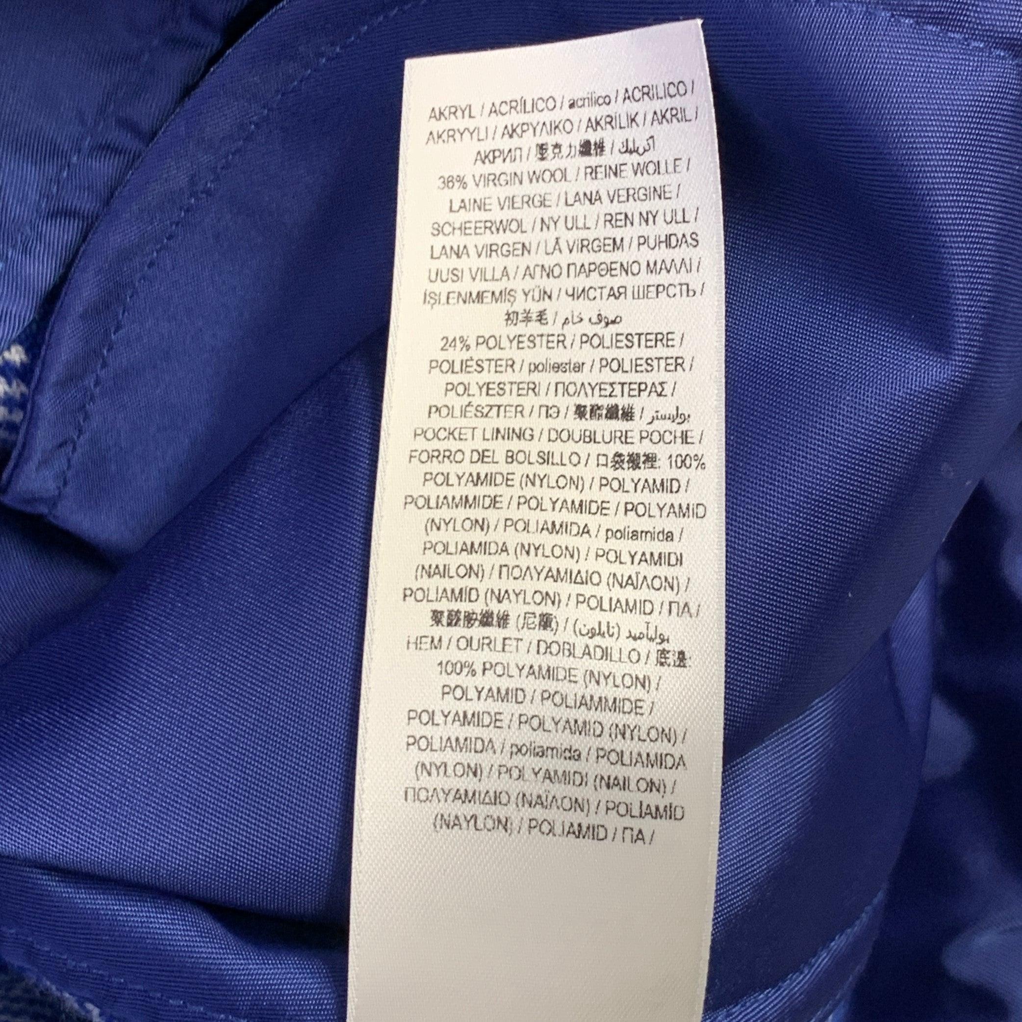 BURBERRY Size XS Blue White Plaid Acrylic Blend Fleece Hoodie Pullover Jacket For Sale 4