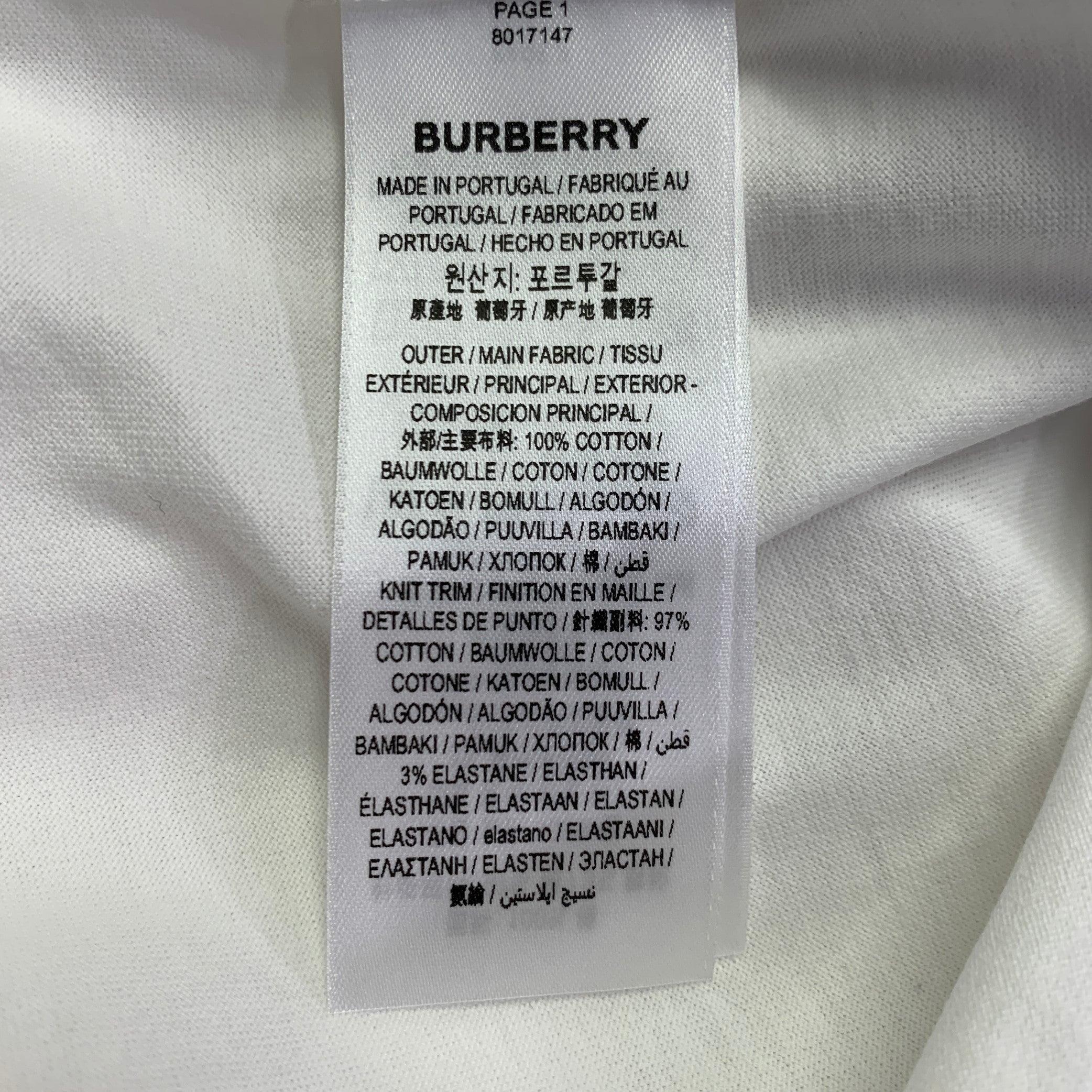 BURBERRY Size XXS White Silver Cotton Studded Cutout Pullover For Sale 2