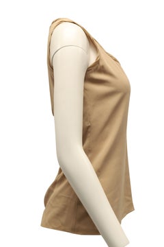 Blusa sin mangas de Burberry en seda beige