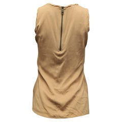Chemisier sans manches Burberry en soie beige