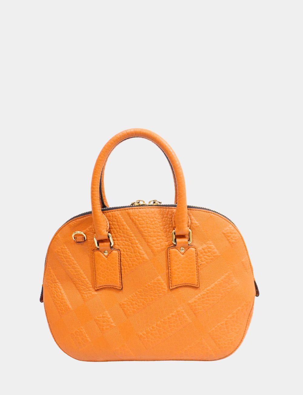 Orange Burberry Small Orchard Bowling Bag