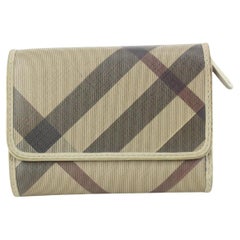 Burberry Smoke Nova Check Compact Wallet 71bur630