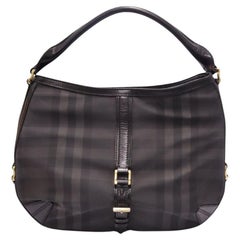 Used Burberry Smoked Check Hobo Bag