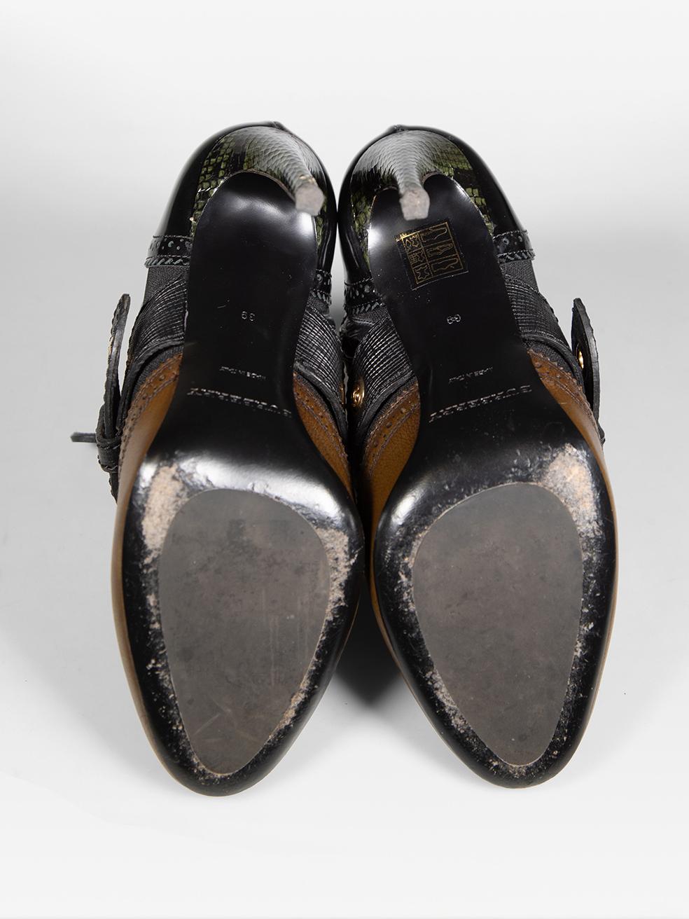 Botines de piel con estampado de piel de serpiente Burberry Talla IT 39 en Bueno estado para la venta en London, GB