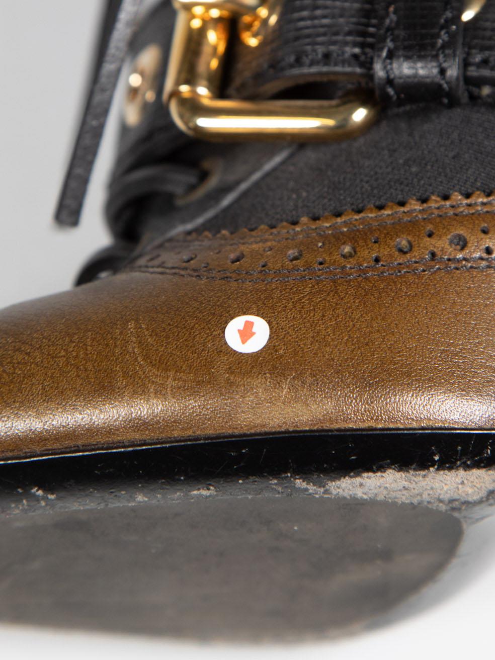 Botines de piel con estampado de piel de serpiente Burberry Talla IT 39 en venta 2