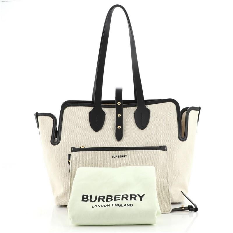 Burberry Soft Belt Bag Canvas with Leather Medium