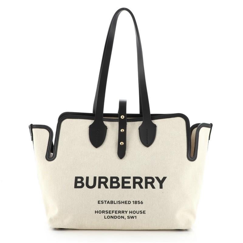 Burberry Soft Belt Bag Canvas with Leather Medium