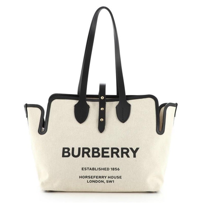 Burberry Medium Logo Print Belt Bag In White