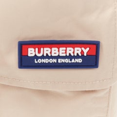 BURBERRY soft fawn beige technical cotton Billy multi pocket cargo shorts T44 XS
