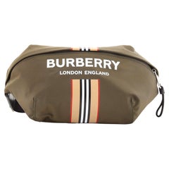 Burberry Sonny Belt Bag Logo Print Nylon
