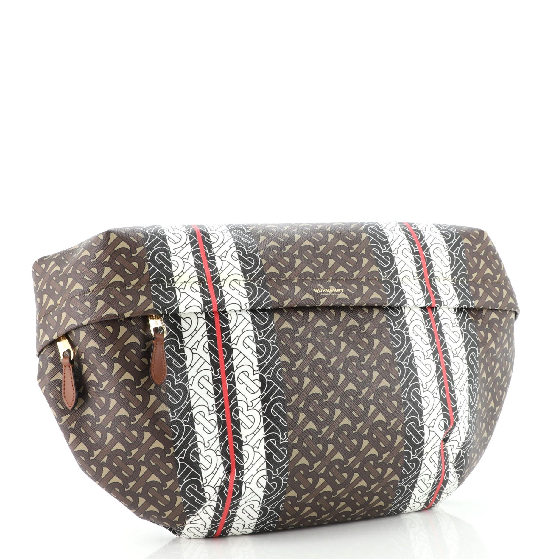 Burberry Sonny Belt Bag Monogram E Canvas XL