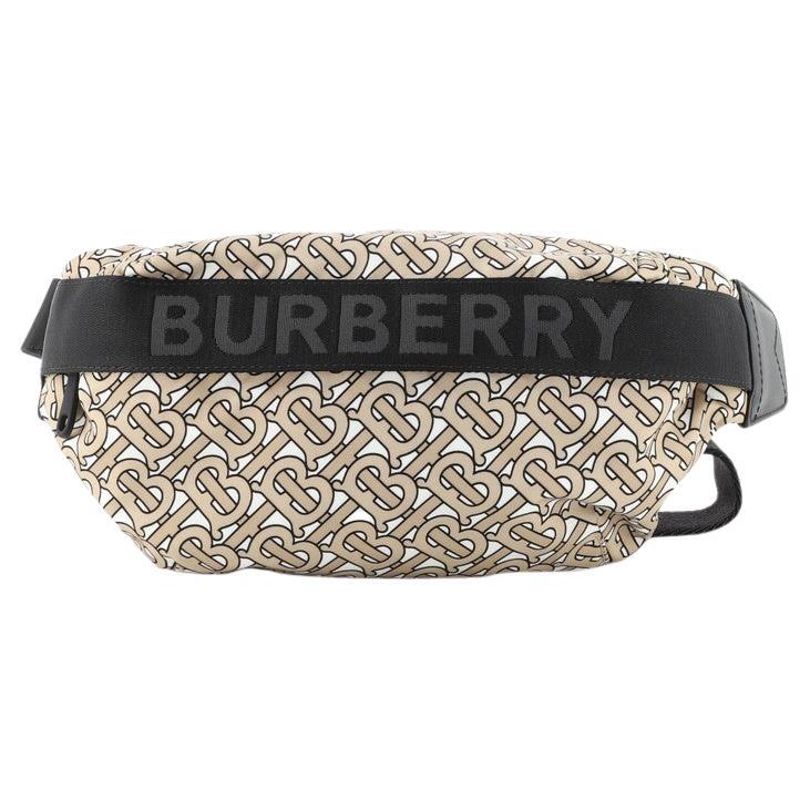 Burberry black TB Monogram Jacquard Sonny Belt Bag