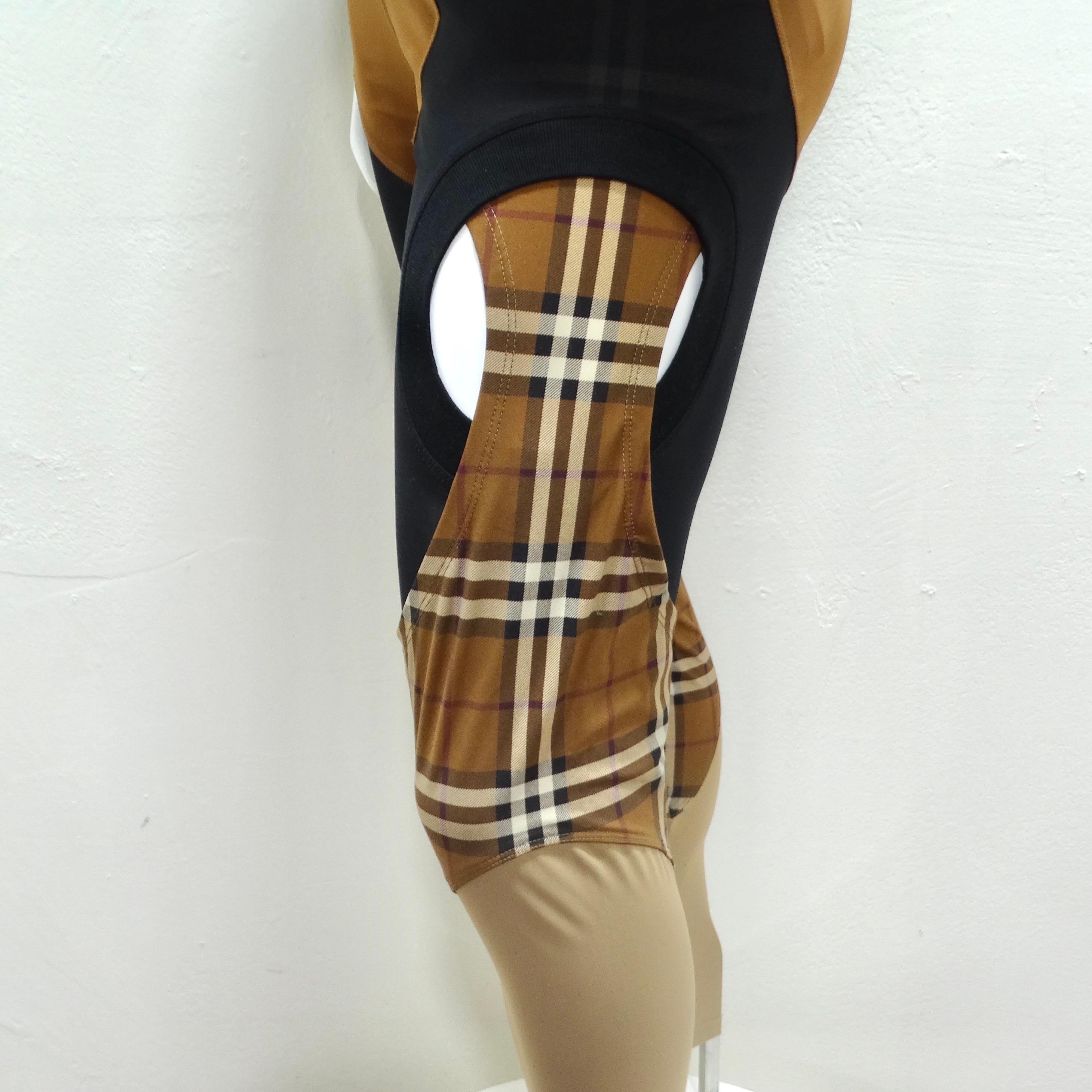 Burberry Sporty Panel Brown Leggings For Sale 3