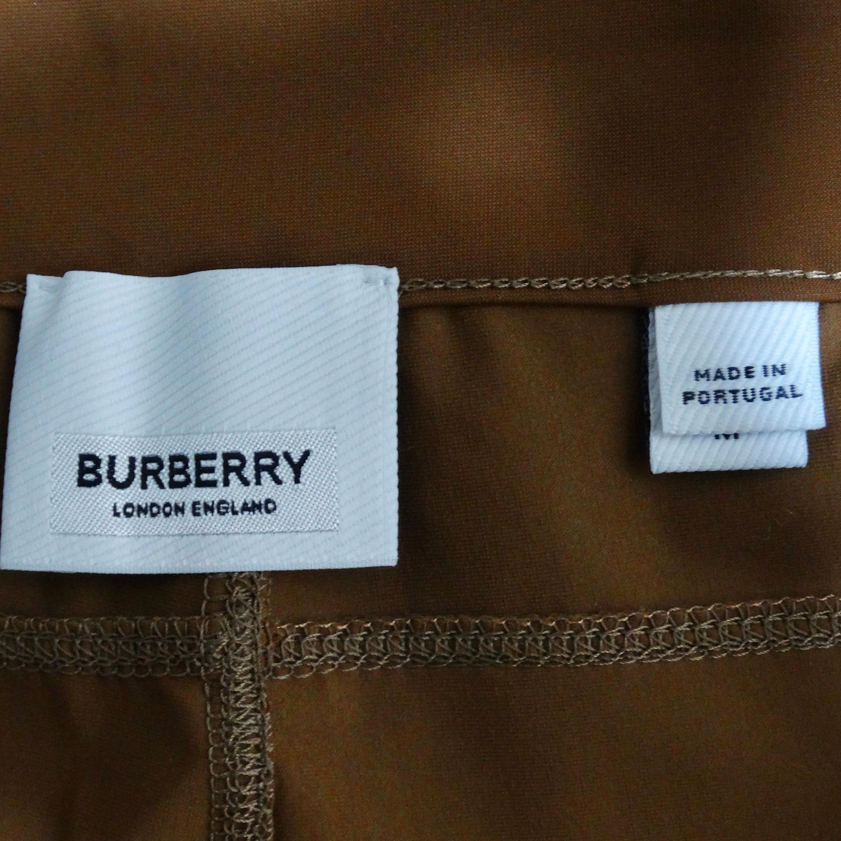Burberry Sporty Panel Brown Leggings For Sale 4