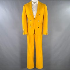 BURBERRY SS23 Size 36 Yellow Wool Double Breasted Suit
