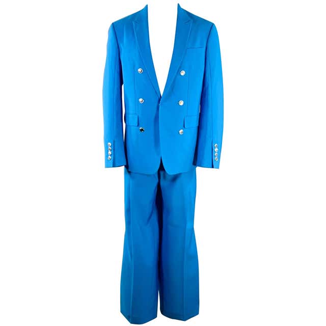 Noose and Monkey, three-piece blue suit For Sale at 1stDibs