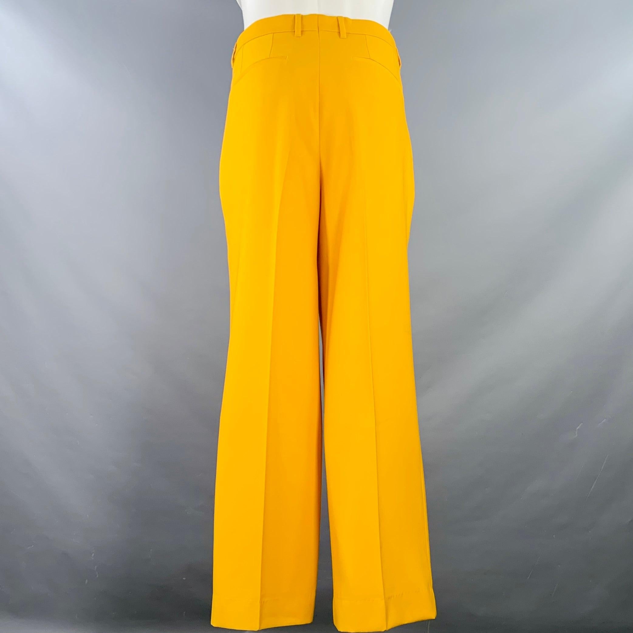 BURBERRY SS23 Taille 40 Veste en laine jaune à double boutonnage et revers à pointe Pour hommes en vente
