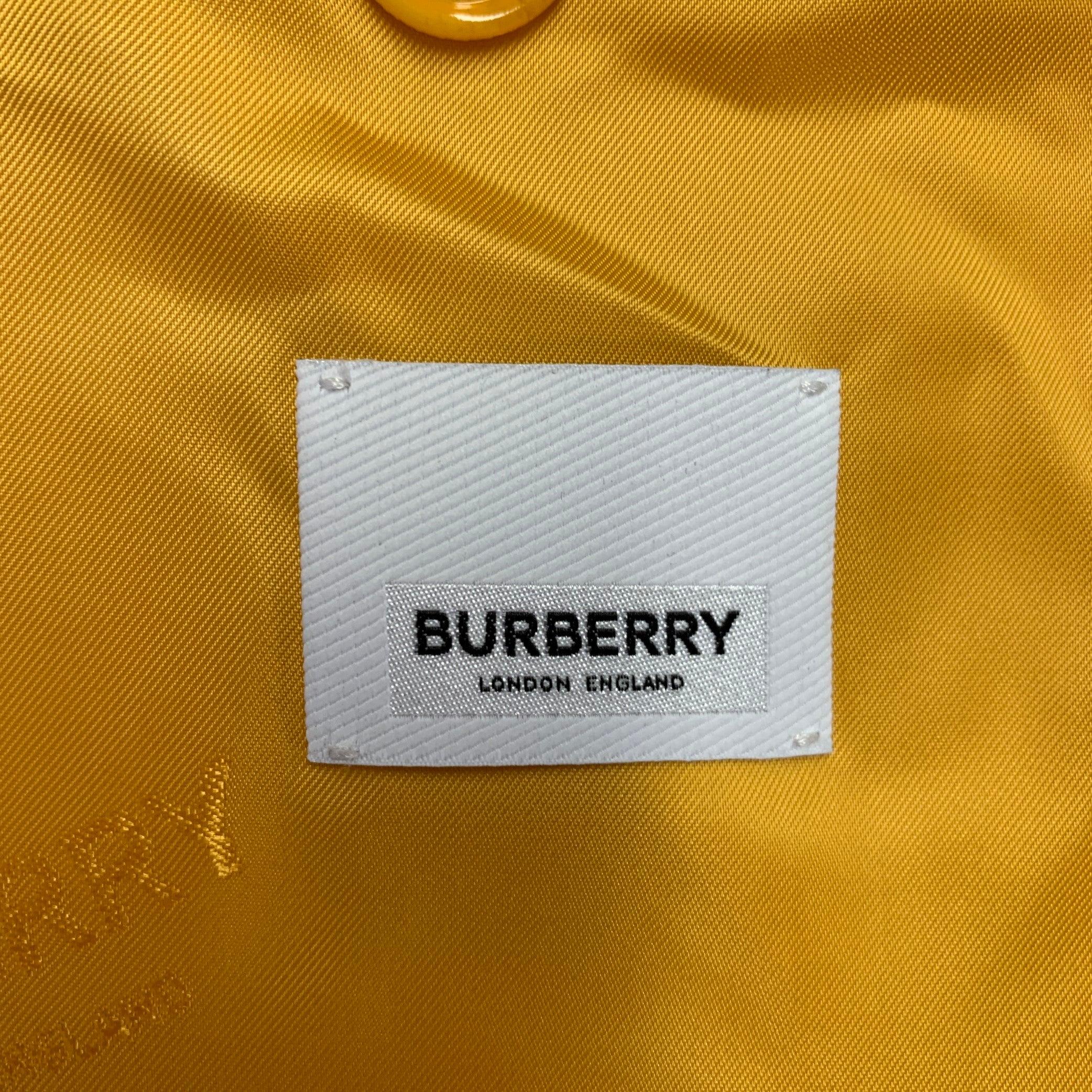 BURBERRY SS23 Taglia 40 Abito doppiopetto in lana gialla in vendita 6