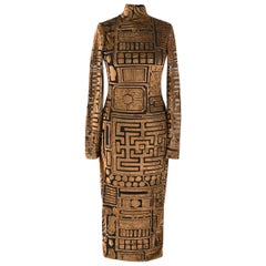 Burberry Stretch Velvet Devore Bodycon Dress US 0-2