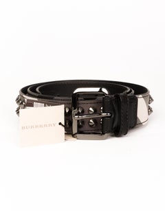 Burberry Studded Beat Check Black/White Belt (Size 100/40)