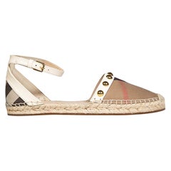 Burberry Studded Nova Check Abbingdon Espadrilles Size IT 37