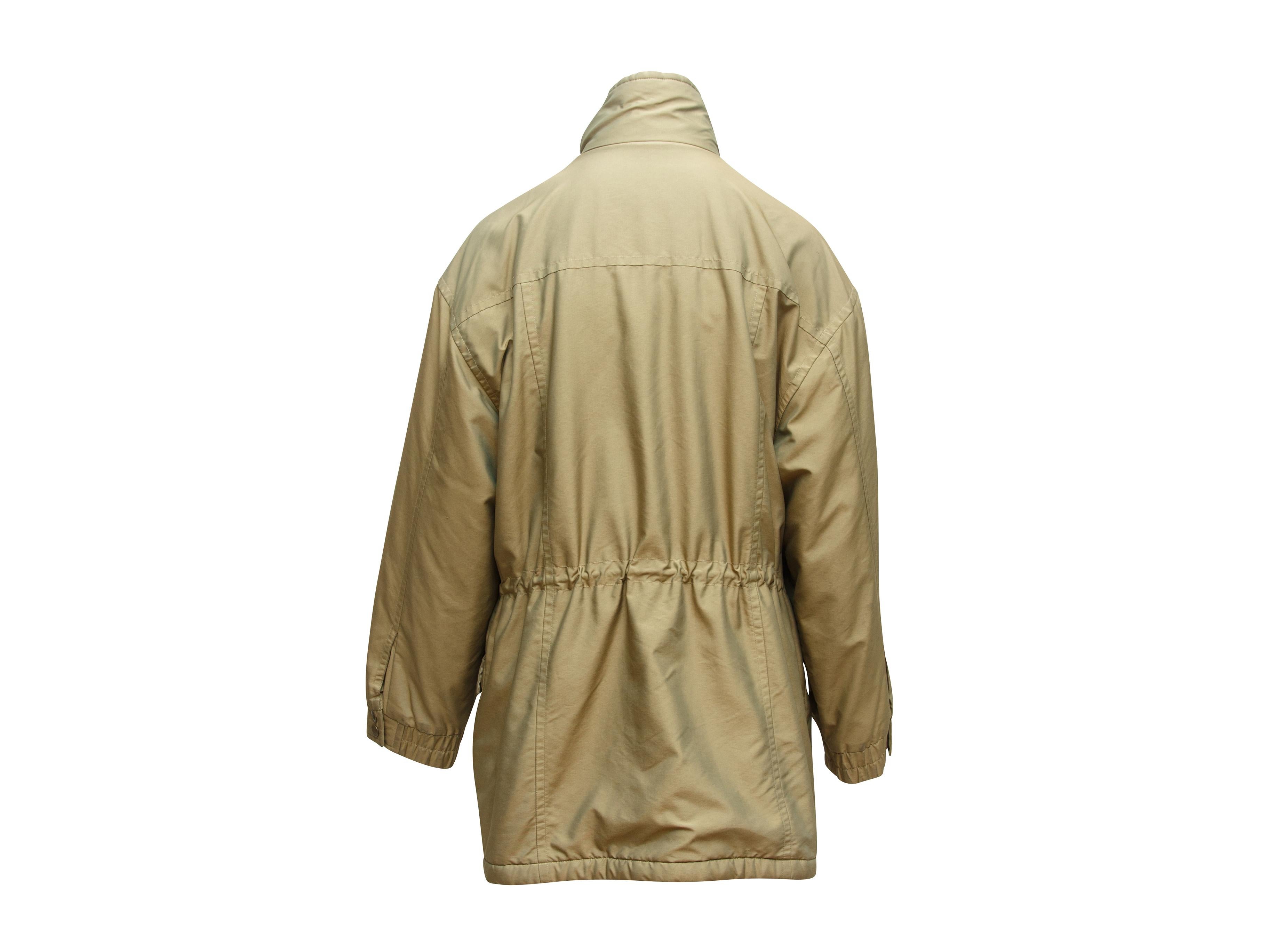 Brown Burberry Tan Fleece-Lined Jacket