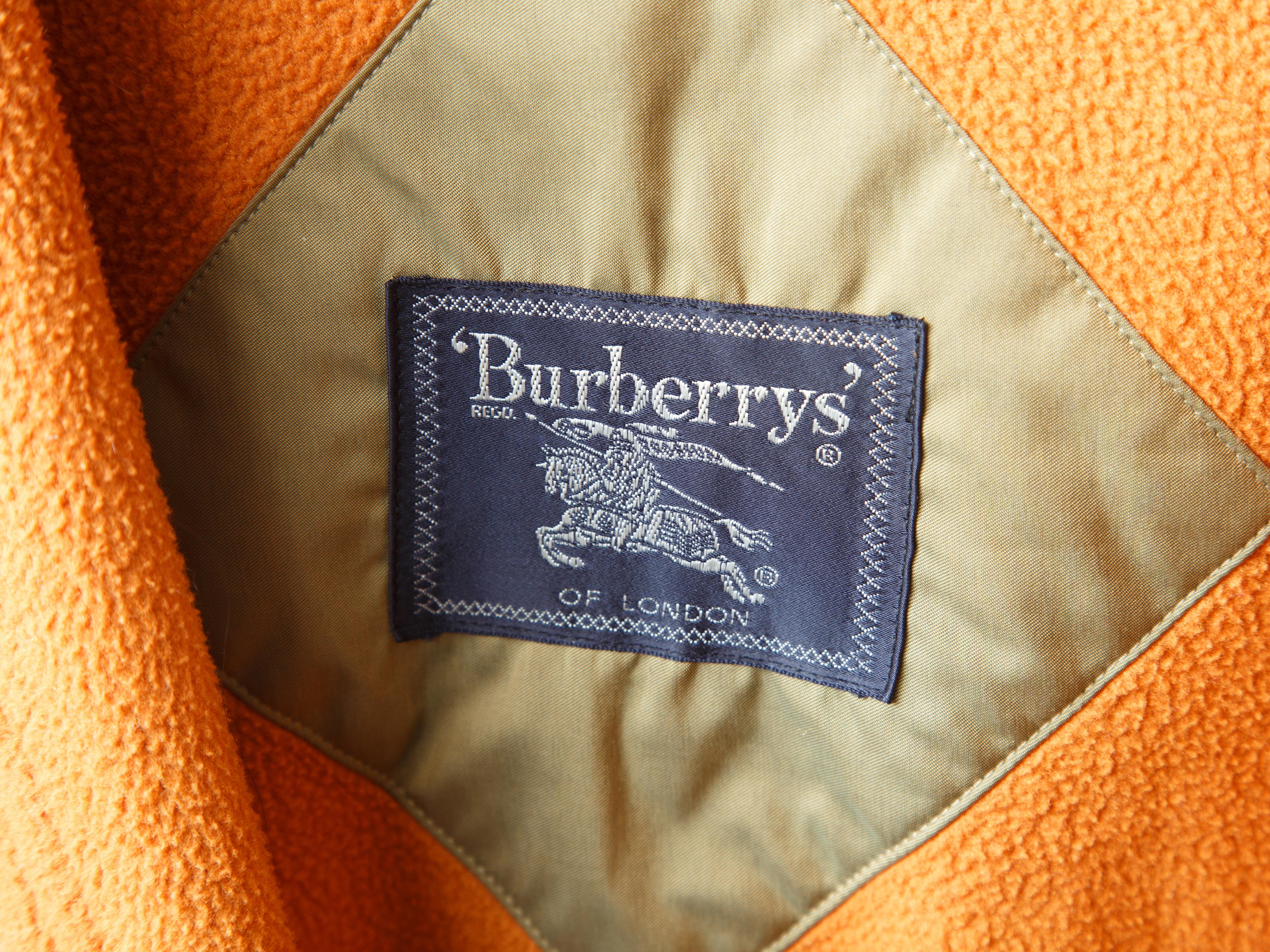 Burberry Tan Fleece-Lined Jacket In Good Condition In New York, NY